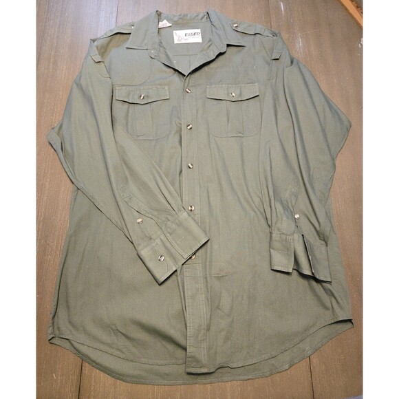 Eider Button Up Shirt Mens XL Green Long Sleeve - Picture 1 of 10